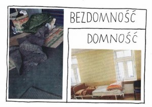 Pocztówka "Bezdomność Domność" Kuba Mazurkiewicz